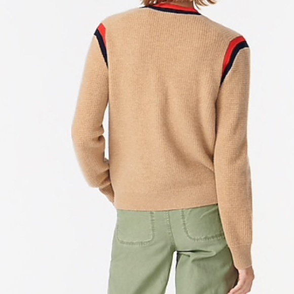 J Crew Cashmere Waffleknit Cardigan 